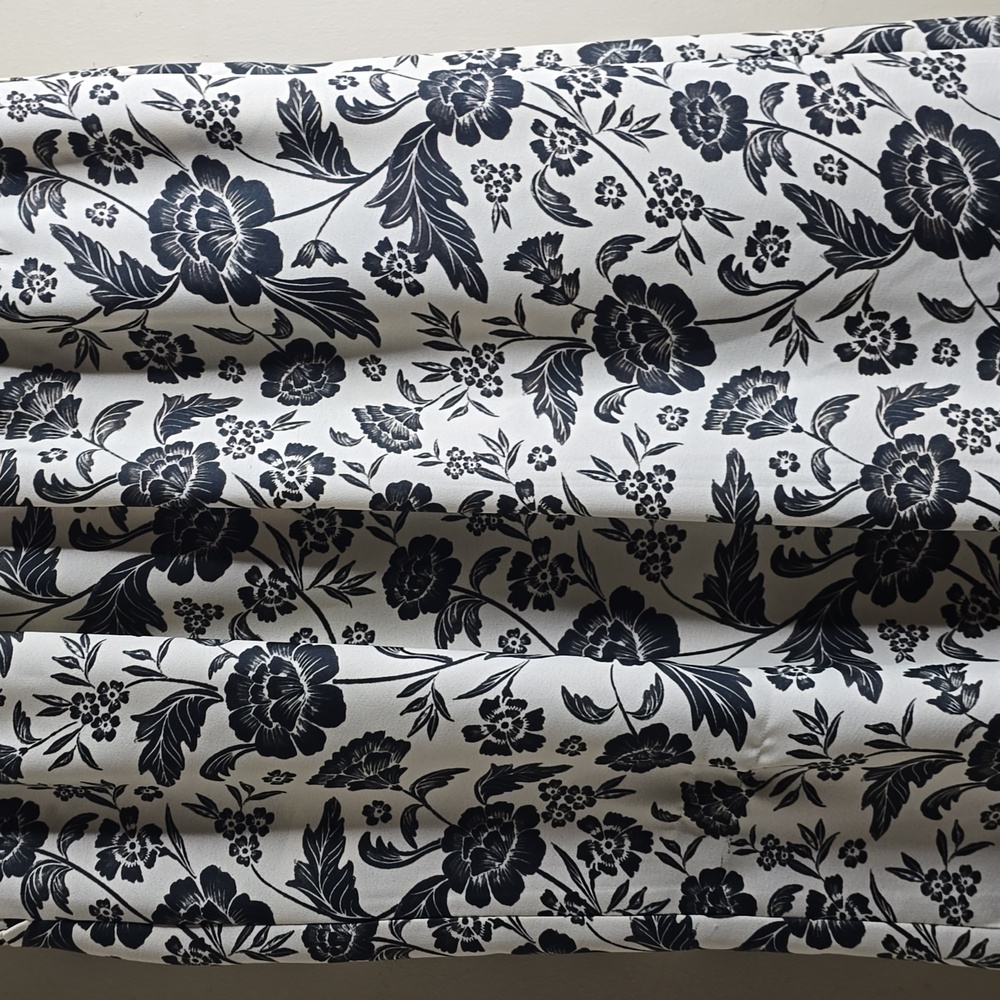 Alex Marie Amara Satin Crepe Black Floral Print High Waist Flat Front Pant Small - Picture 10 of 12